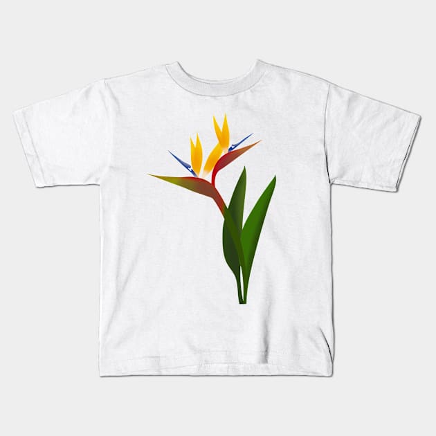 Bird of Paradise Kids T-Shirt by CorrieMick